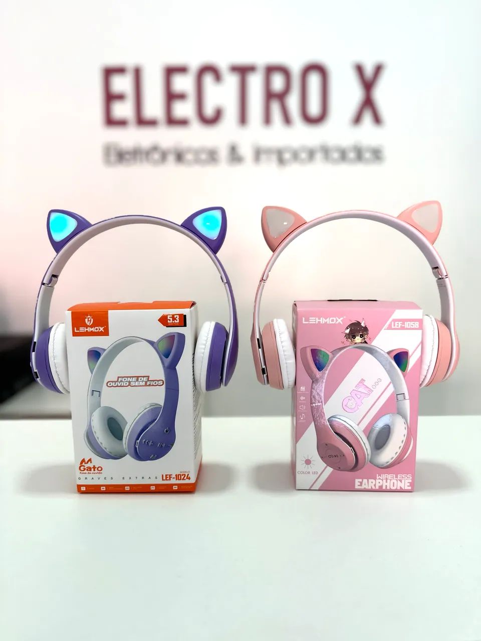 FONE BLUETOOTH INFANTIL GATINHO C/LED 
