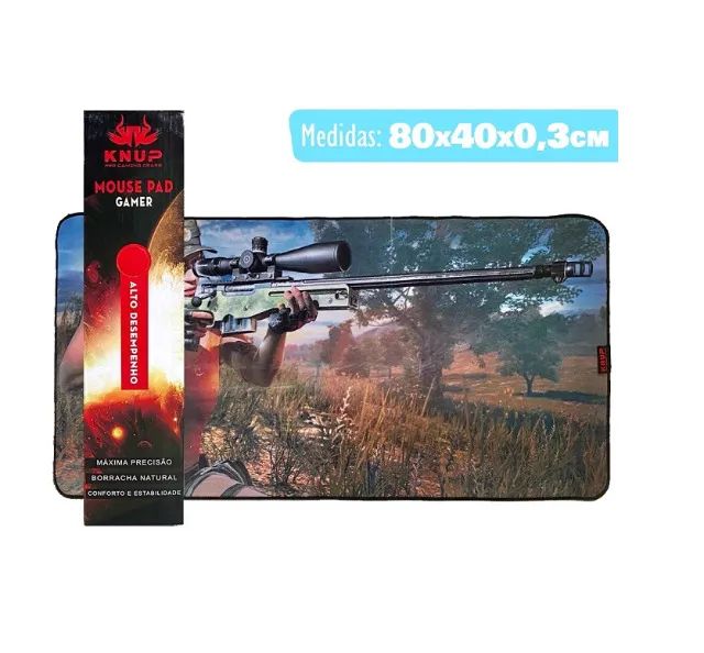 Mouse Pad Gamer Pubg  80 x 40 cm  Knup 