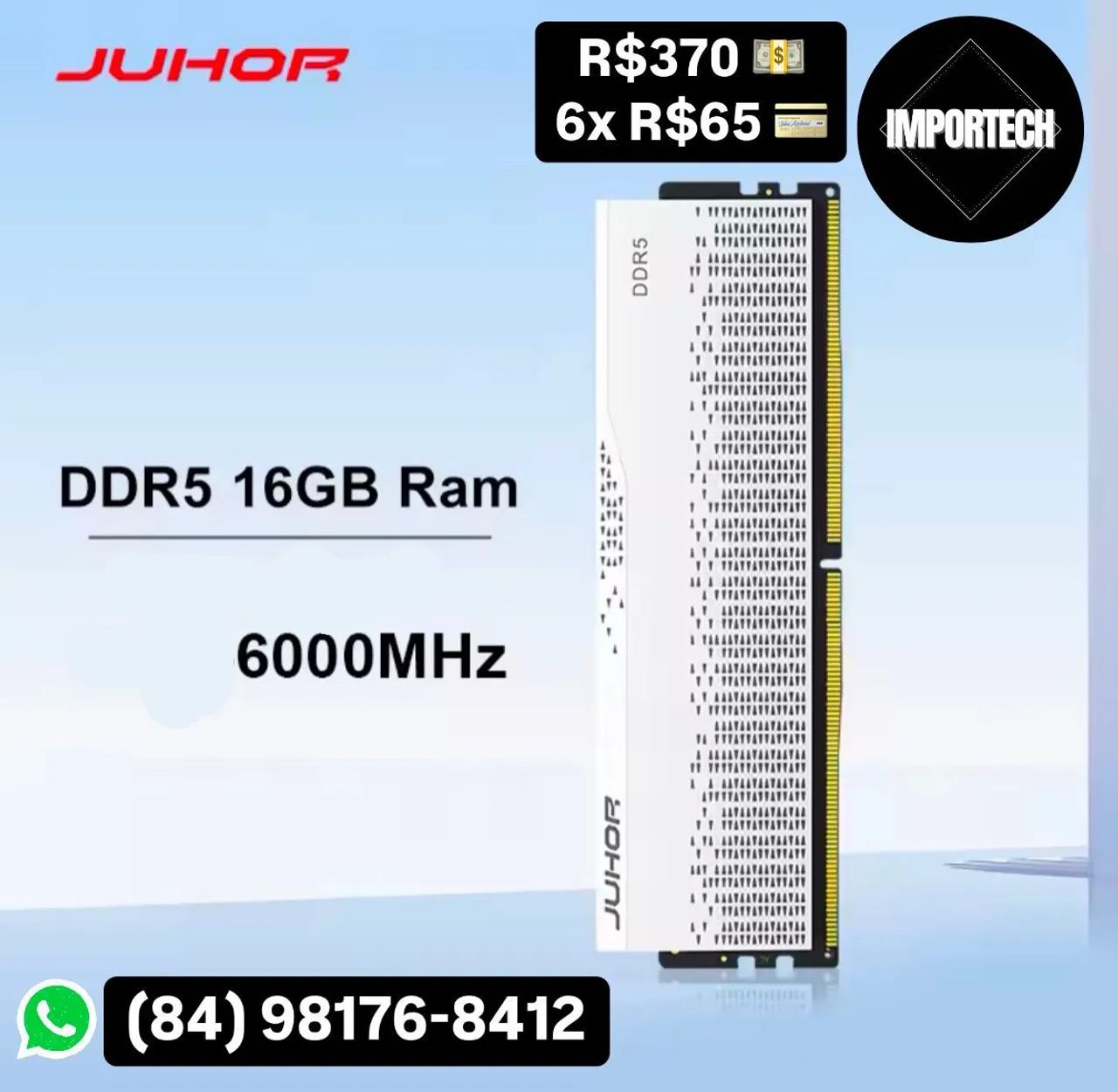 JUHOR DDR5 RAM Memory 16GB 6000MHz (1x16) Cl38. @importech_08464166985304065120