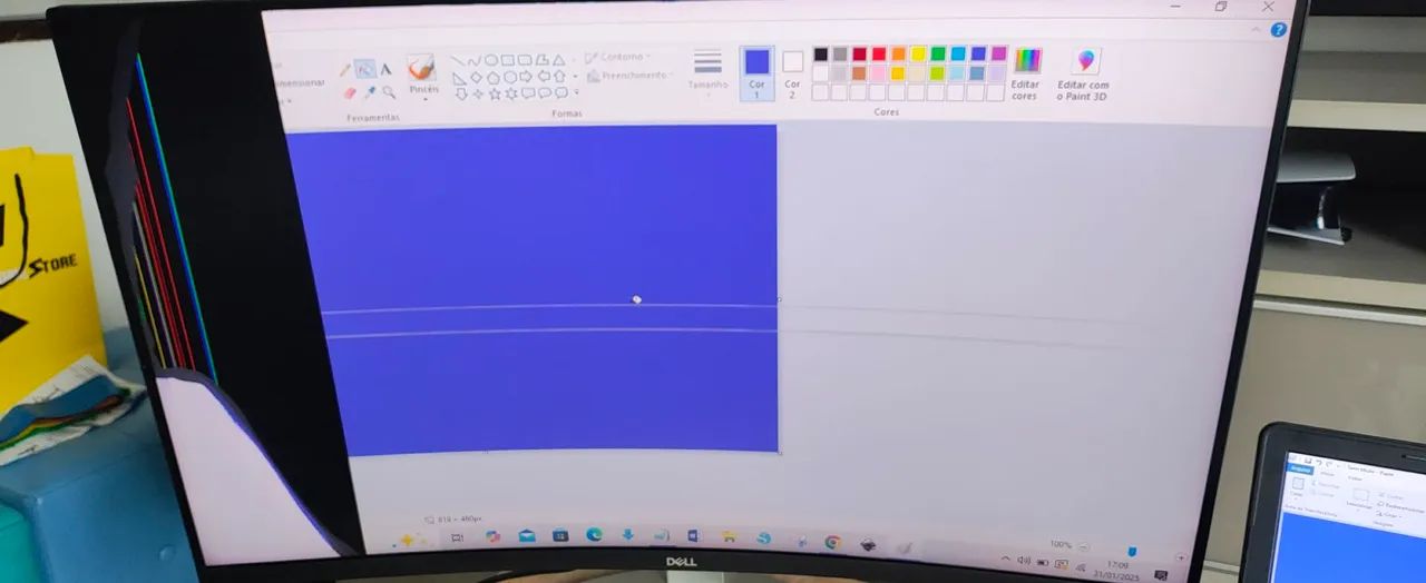 Monitor Dell Curvo 32 pol com defeito - Foto 3