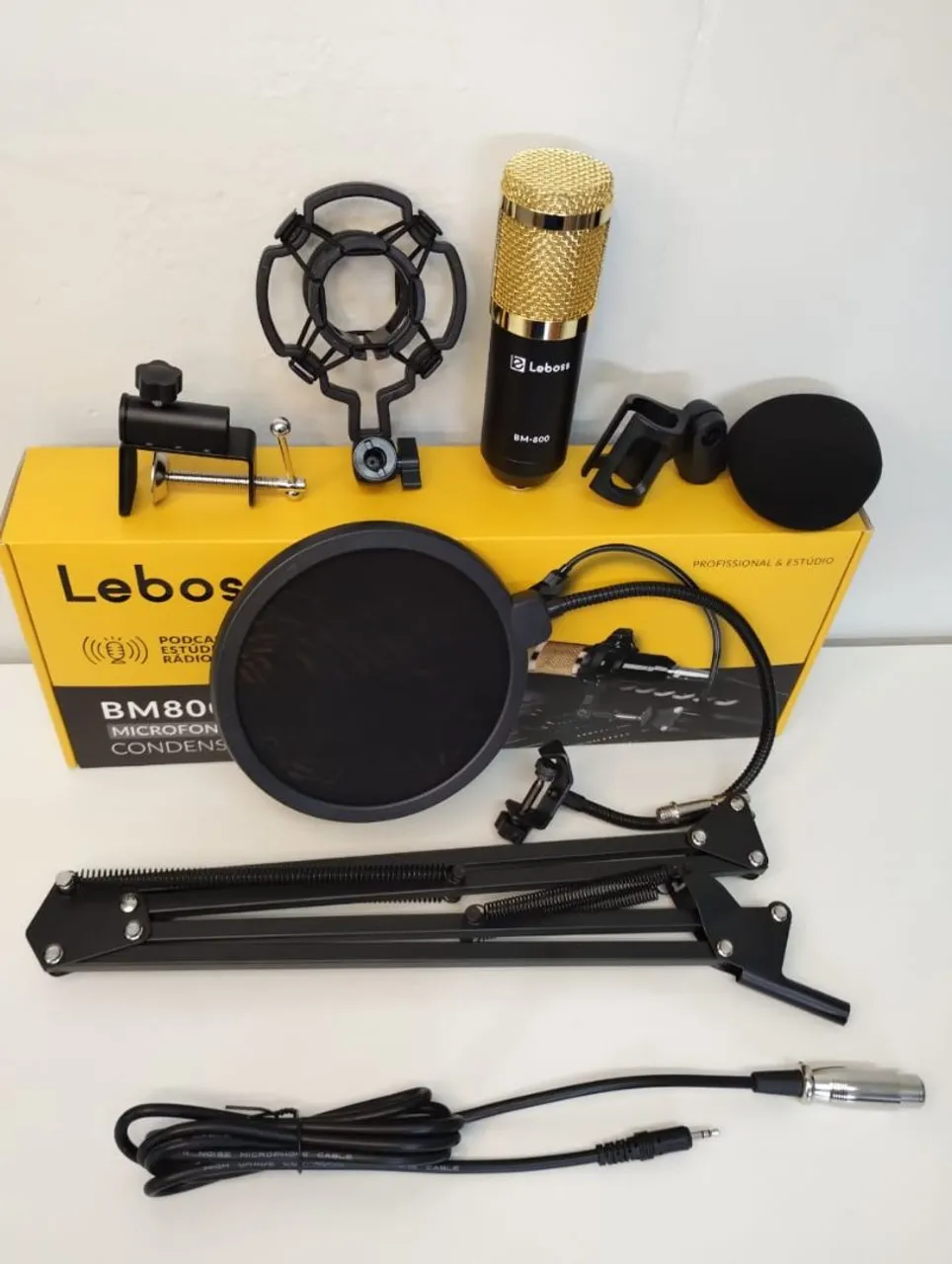 Microfone Condensador Leboss BM-800 Profissional