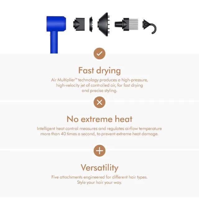 Secador De Cabelo Dyson Supersonic | Recondicionado Certificado de fabrica 110/120 Volts - Foto 2
