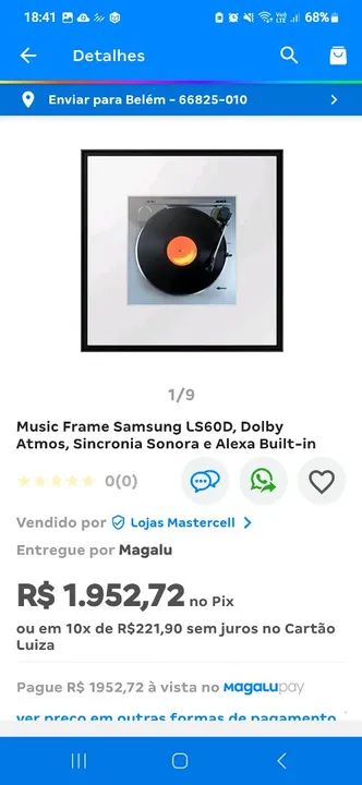 Music Frame Samsung LS60D - LACRADO - Foto 6