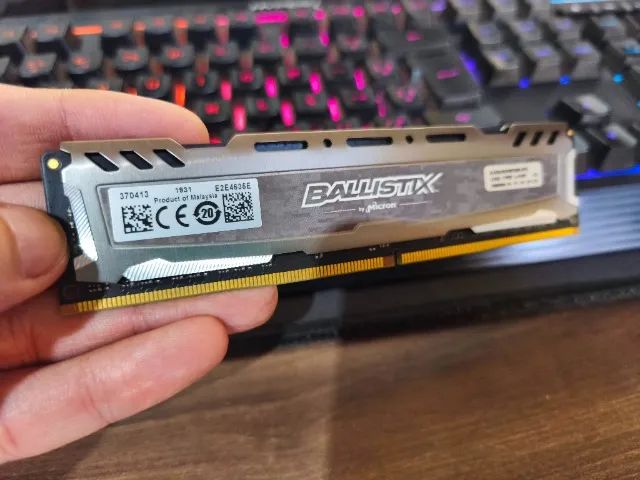 Kit 16GB Memória RAM DDR4 2666 MHz (8GB DDR4 Crucial Ballistix Sport + 8GB DDR4 Husky) - Foto 3