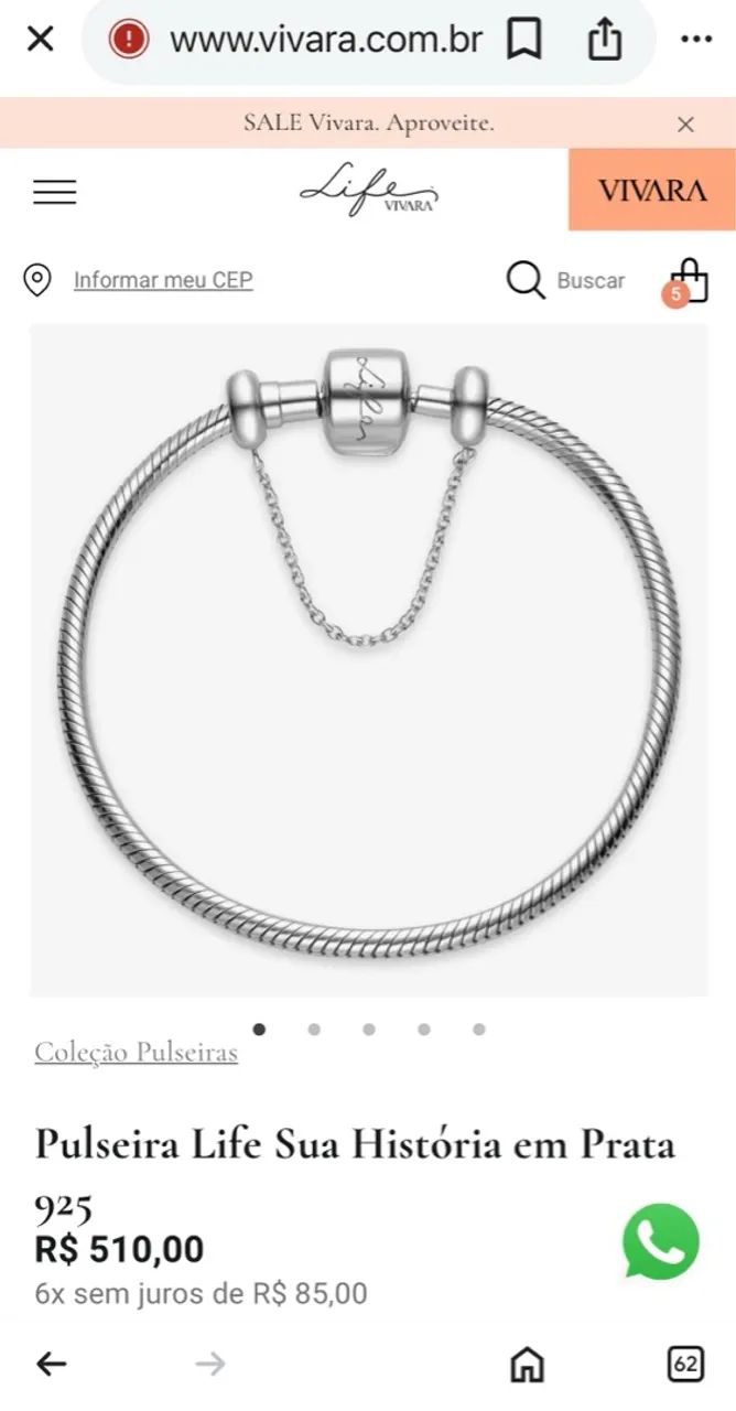 Pulseira Vivara Life com Berloques - Foto 2