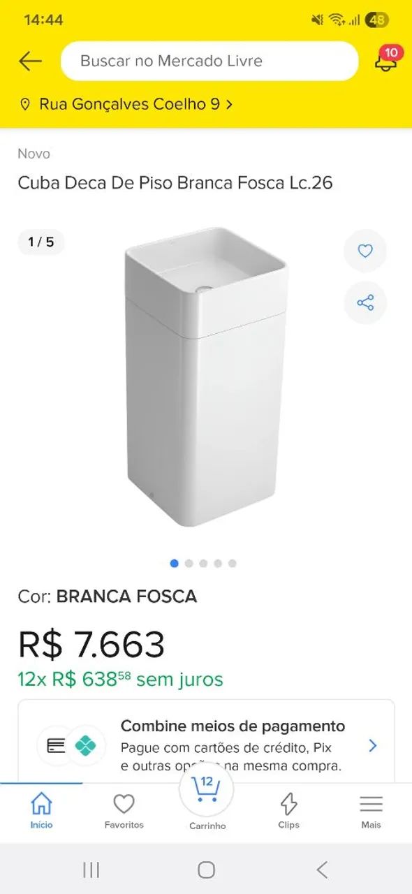 Pia deca de piso branca 64684677693058121