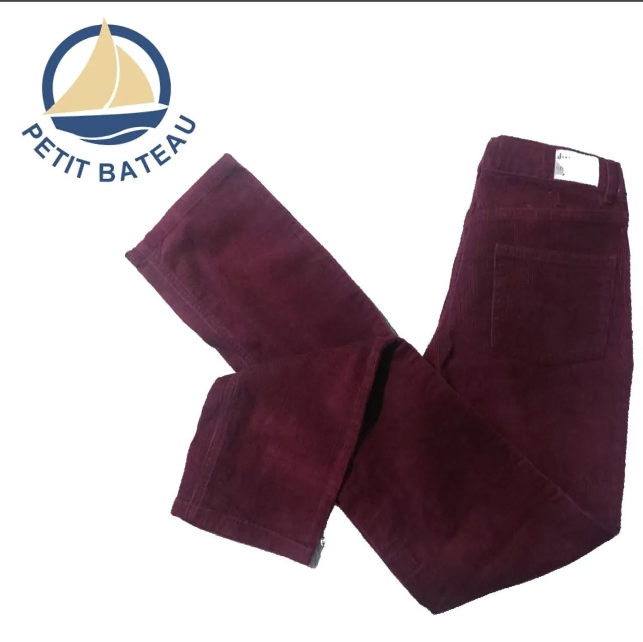  Petit Bateau calça veludo vinho-12 anos