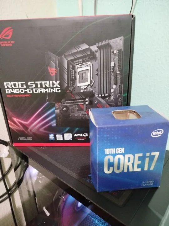 Placa mãe Asus Rog Strix+ I7 10700