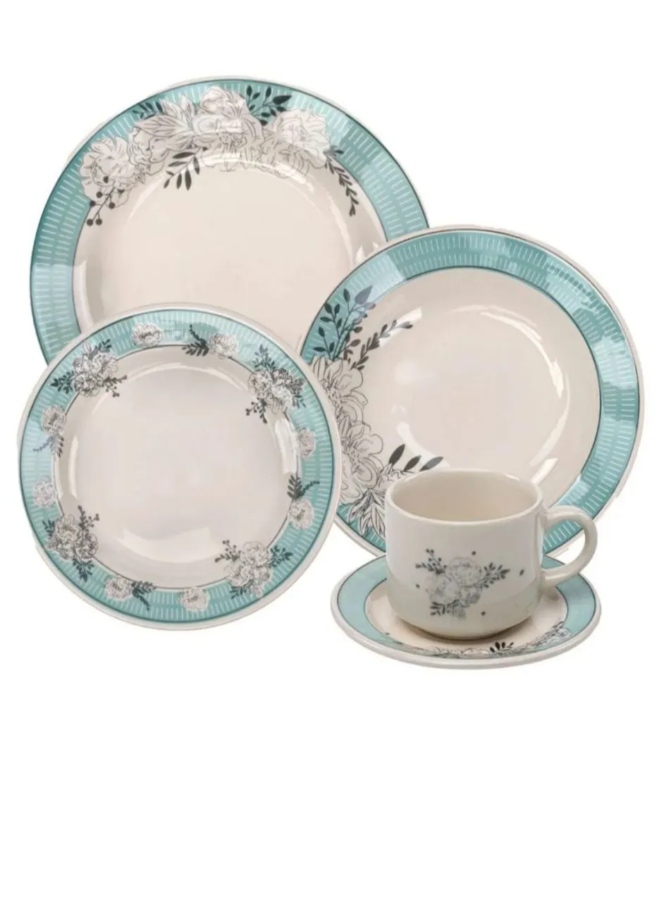 Aparelho de Jantar Floral 6 Peças