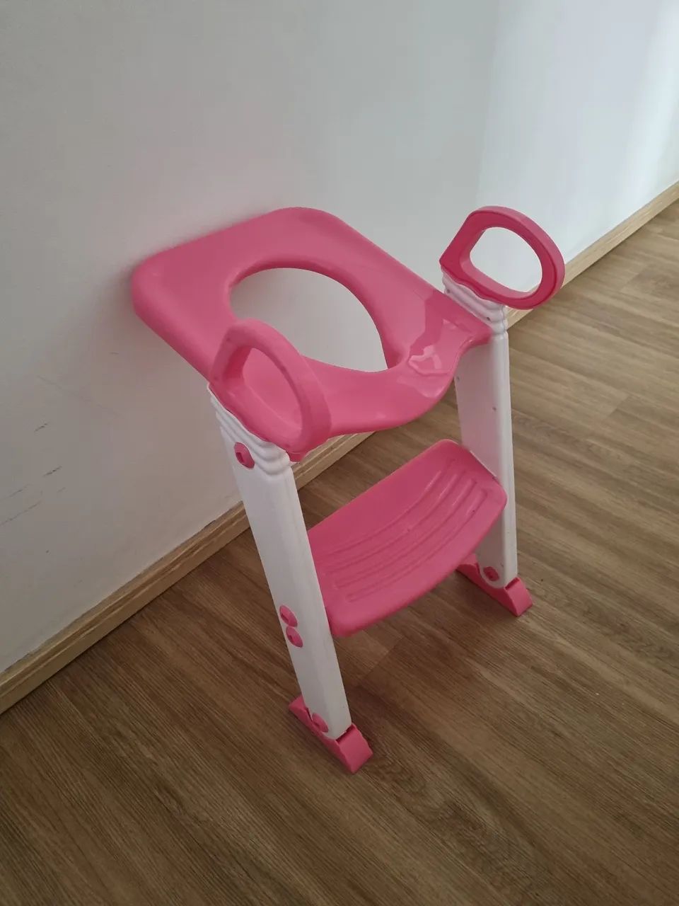 Assento de Vaso Sanitário Infantil com Degraus - Rosa - Foto 4