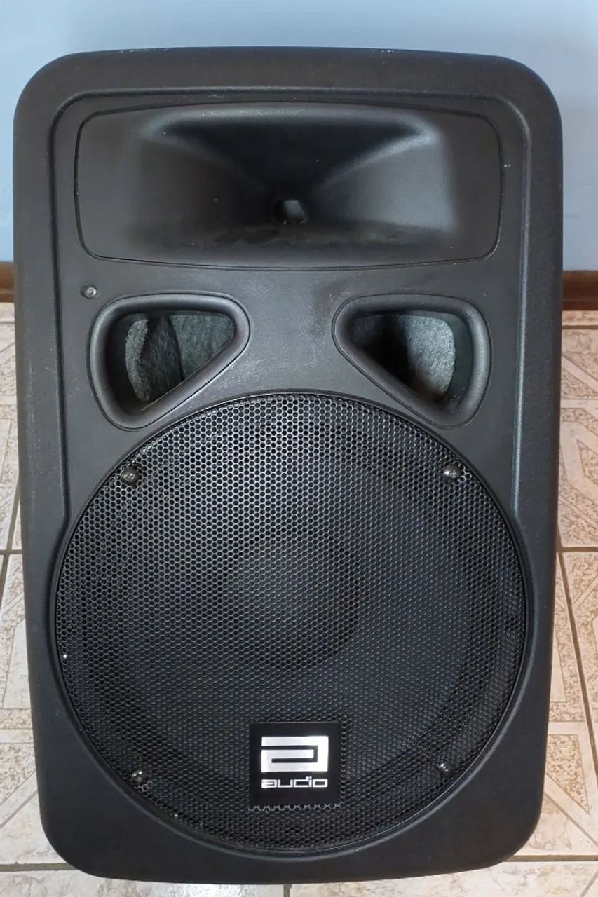 Caixa de Som Amplificada Profissional, 350W RMS, marca Áudio