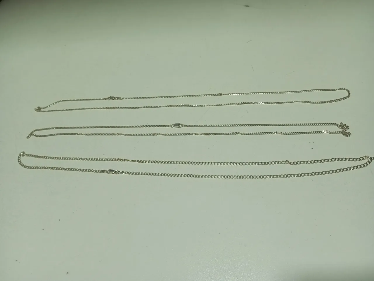 Correntes de prata 2,5 mm e 2 mm