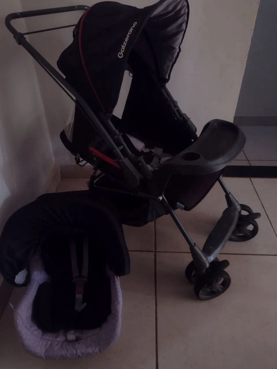 Carrinho com bebê conforto Galzerano  - Foto 3