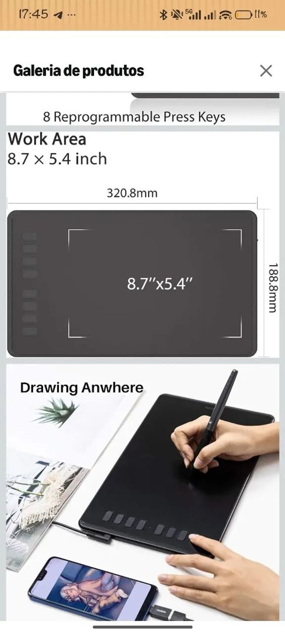Mesa Digitalizadora Huion H950P - Foto 4