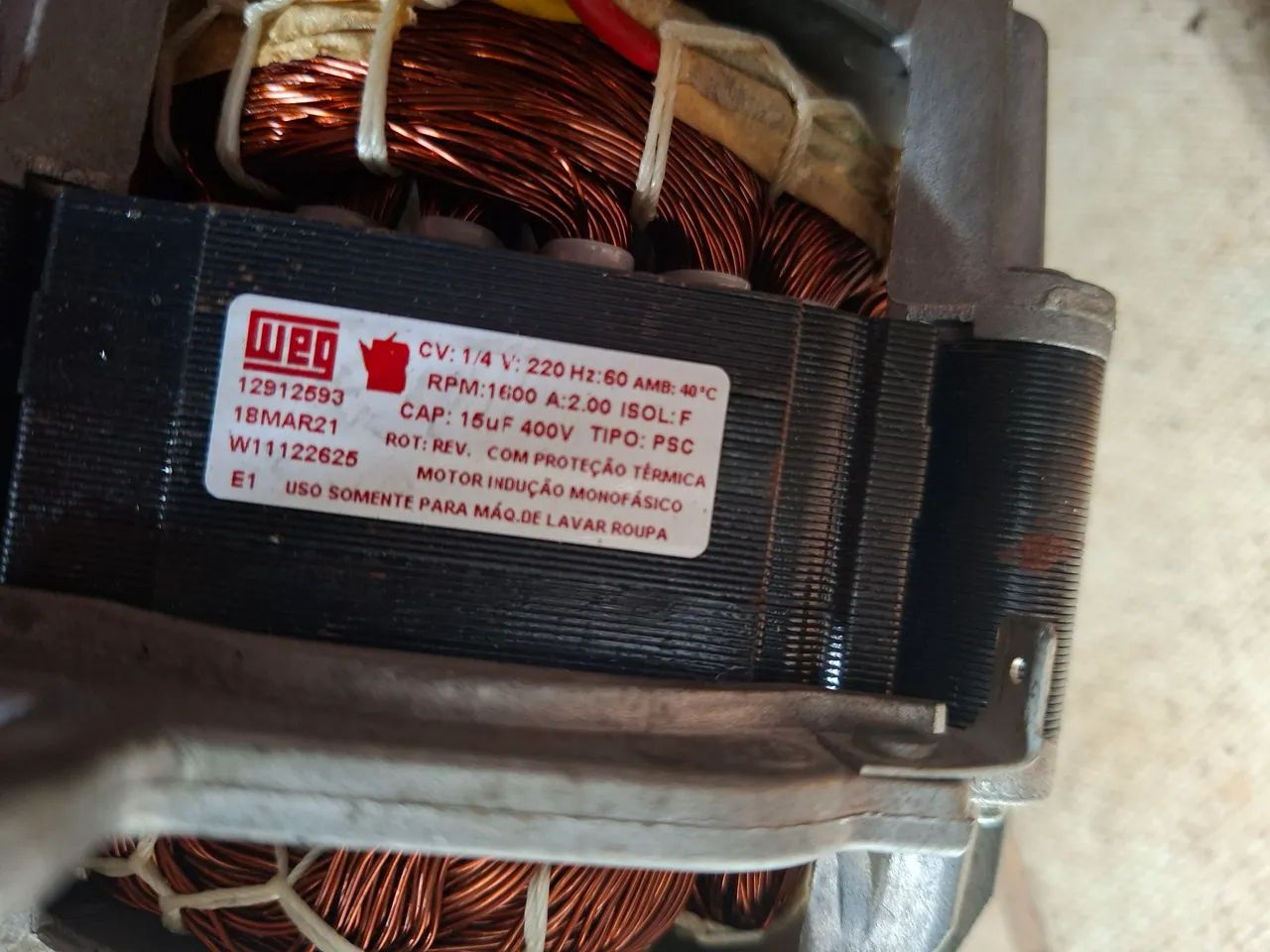 Motor máquina consul 12 kg
