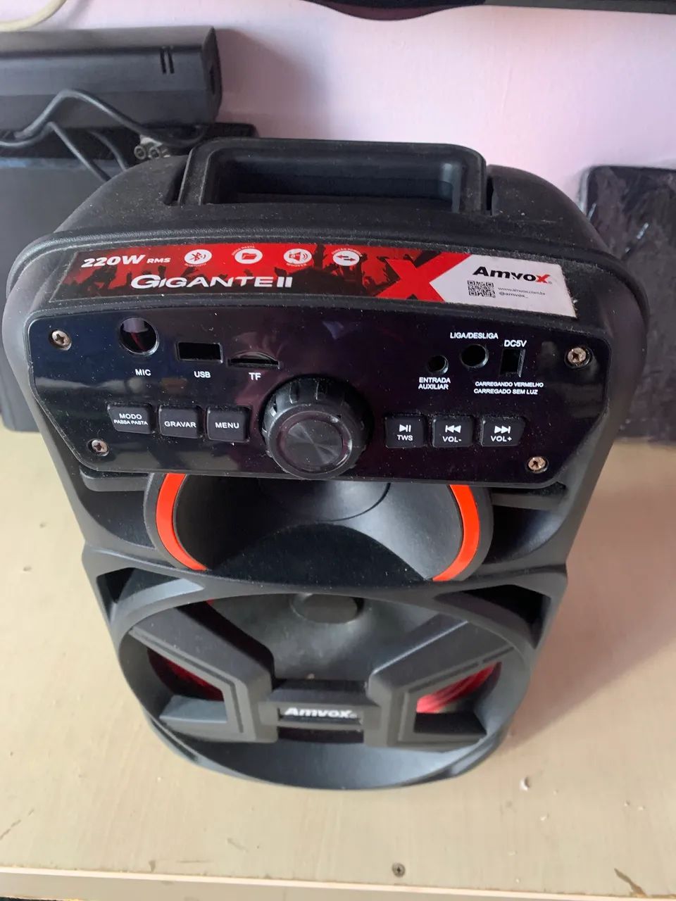 Caixa de som amvox 220w - peças - Foto 3
