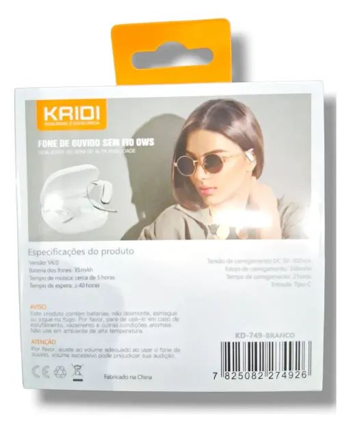 Fone Kaidi KD-749 OWS Bluetooth 6.0 5hs de som - Foto 3