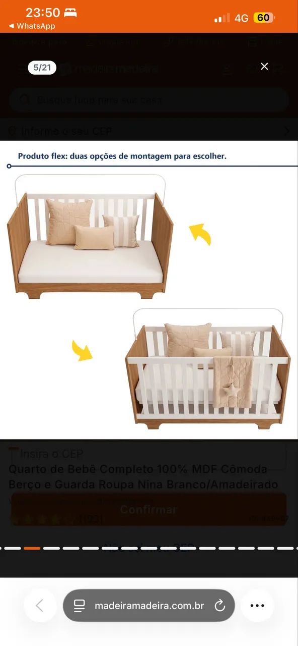 BERÇO 100% MDF