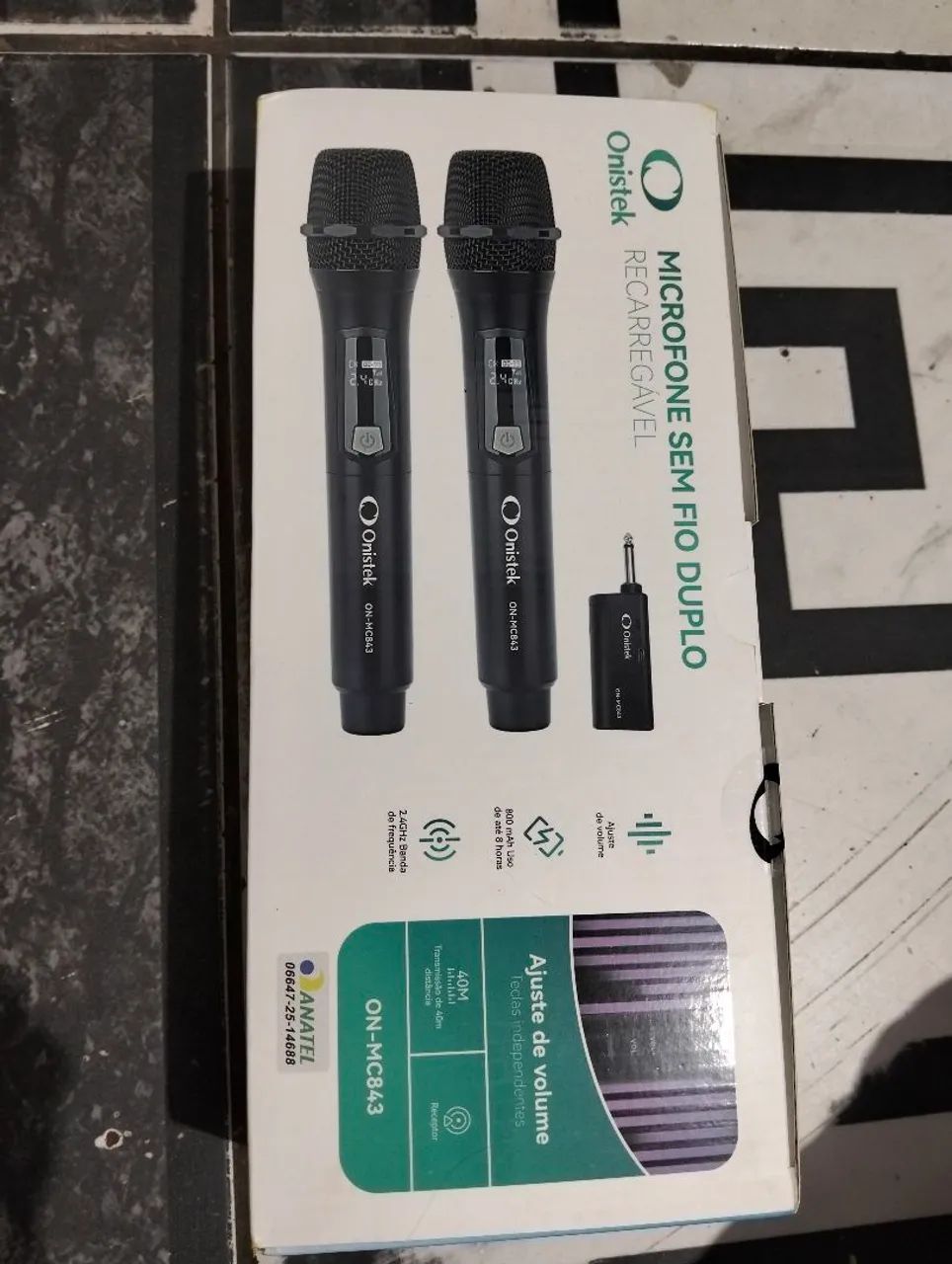 Microfone sem fio Duplo Recarregável  - Foto 4