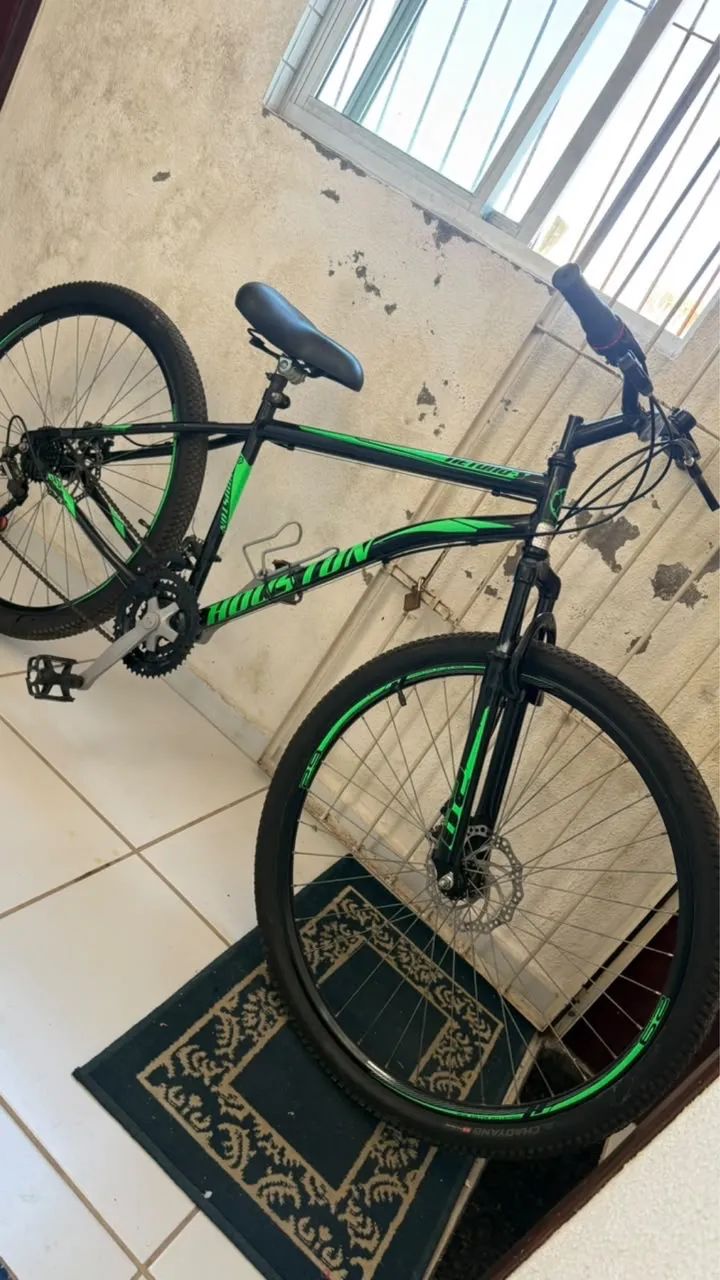 Bicicleta Houston Aro 29 Preta e Verde  - Foto 3