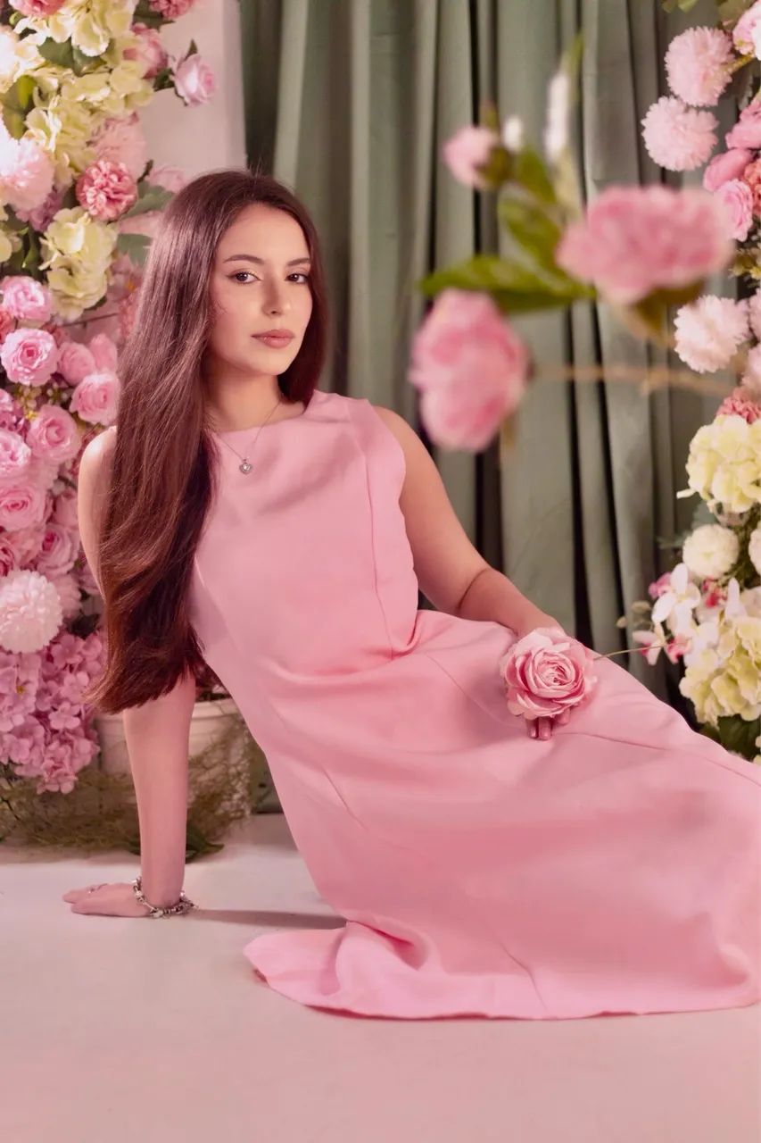 vestido rosa elegante tamanho p