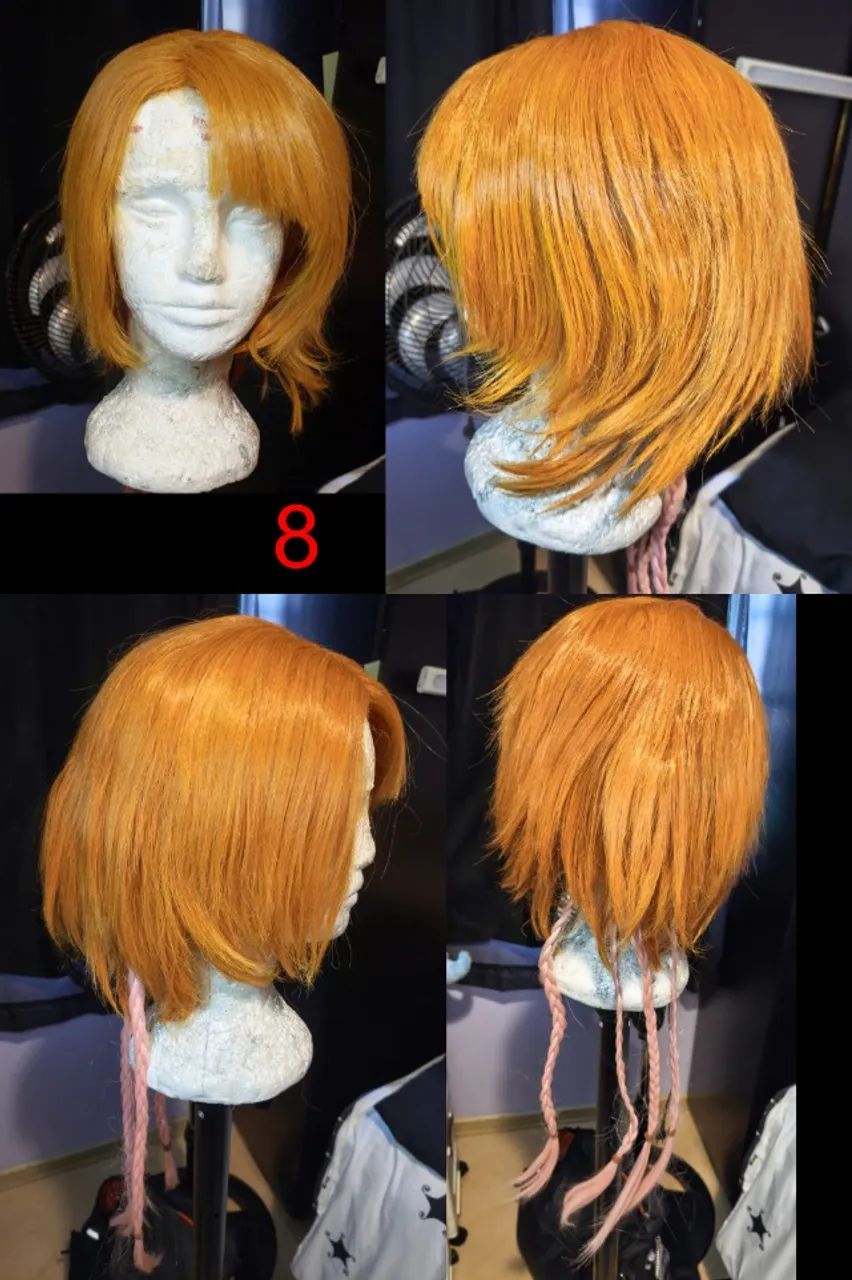 Peruca  ruiva com tranças
