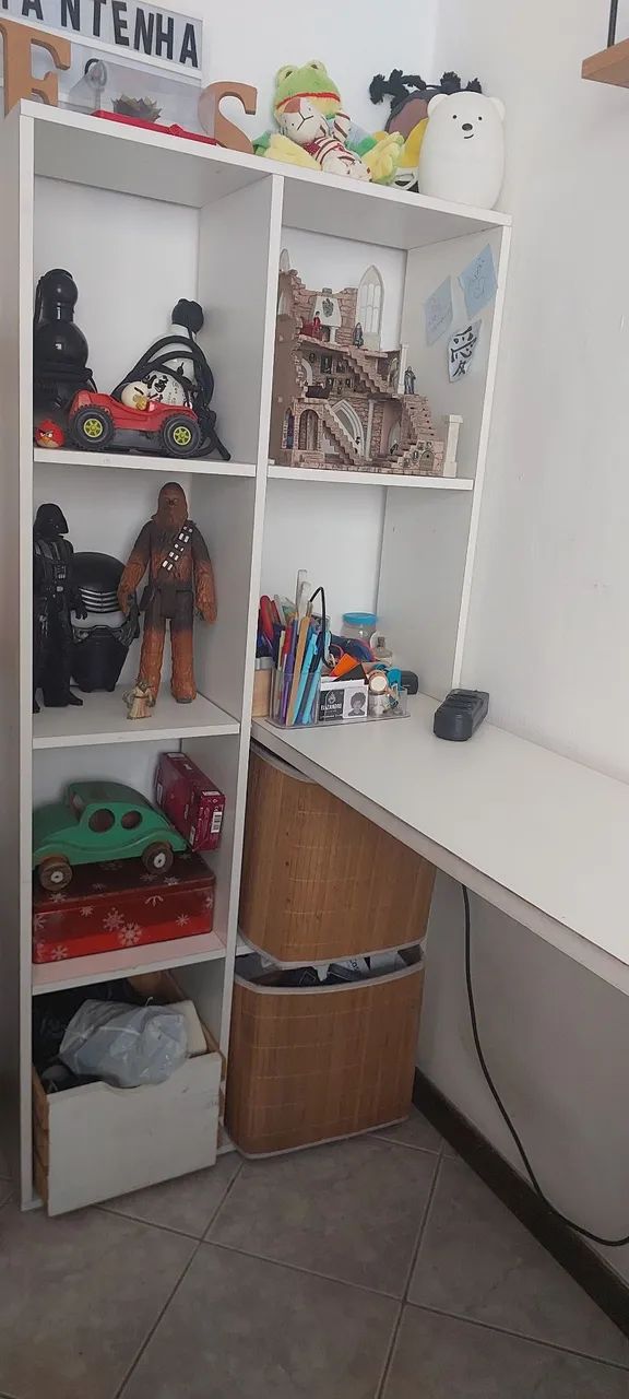 Mesa de escritório com prateleiras em L - Foto 5