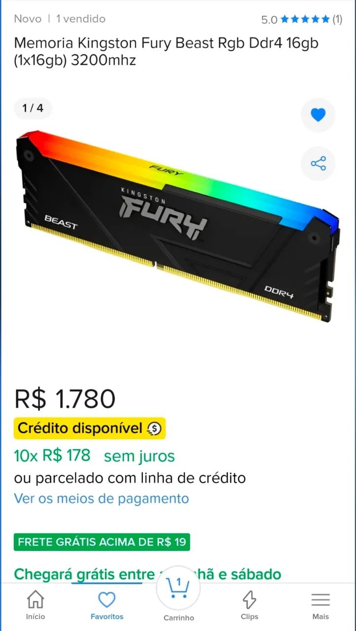 Troco GTX 1660 super mais memória da Kingston fury  - Foto 2