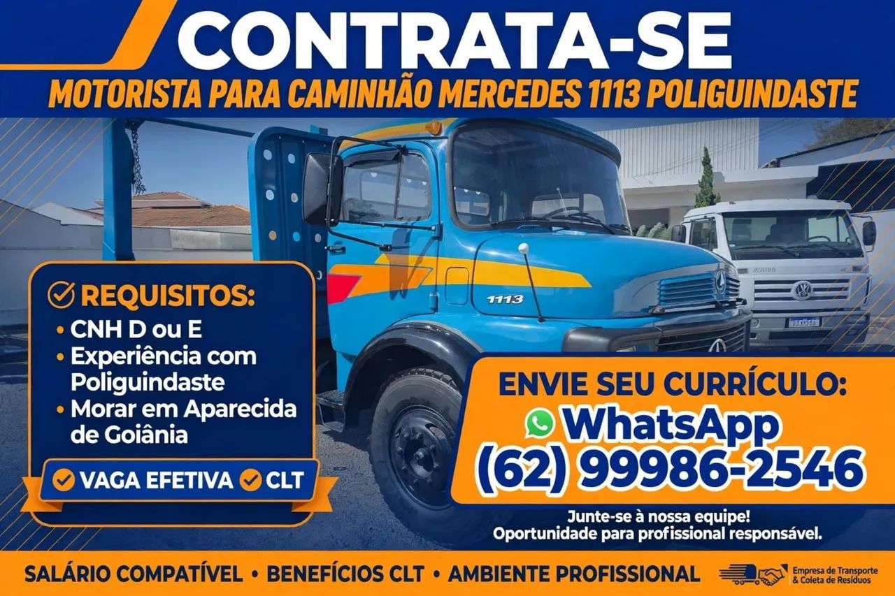 Contrata motorista poliguindaste 