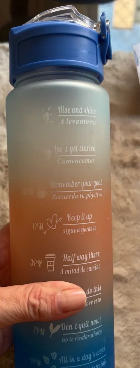 Kit com 03 Garrafas de água motivacionais - Nova - Foto 3