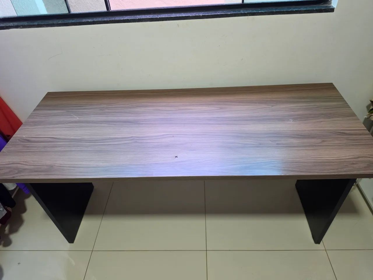Mesa de escritório reta pé painel sem gavetas - Foto 3