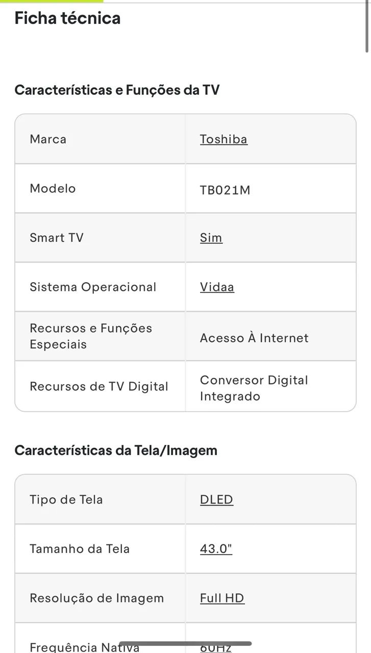 Smart TV DLED 43" Toshiba  - Foto 5