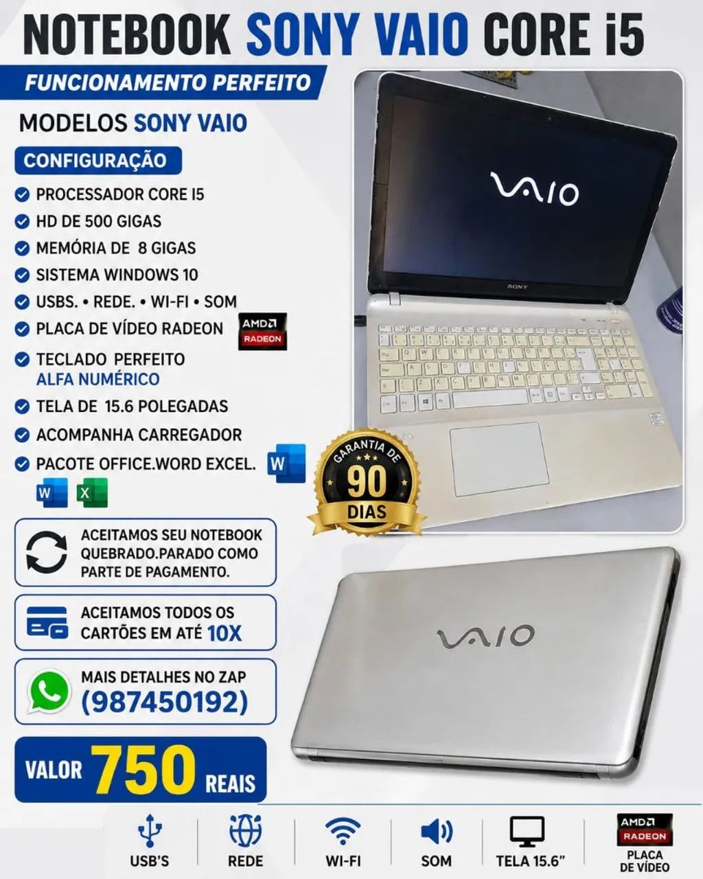 Notebook Sony vaio i5