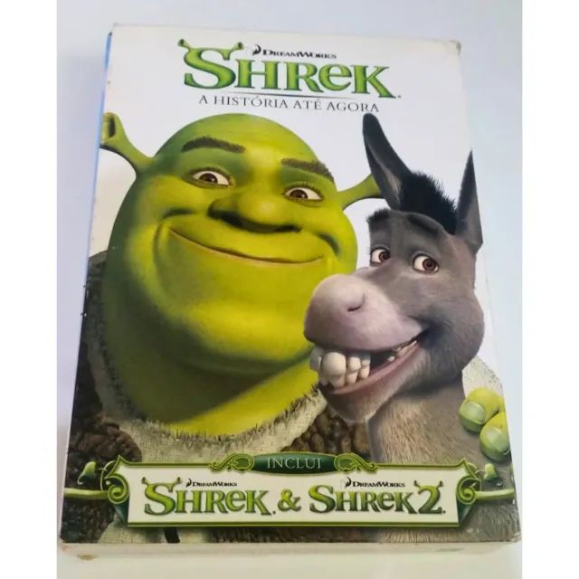 Box DVD Shrek A Historia Até Agora Volume 1 e 2