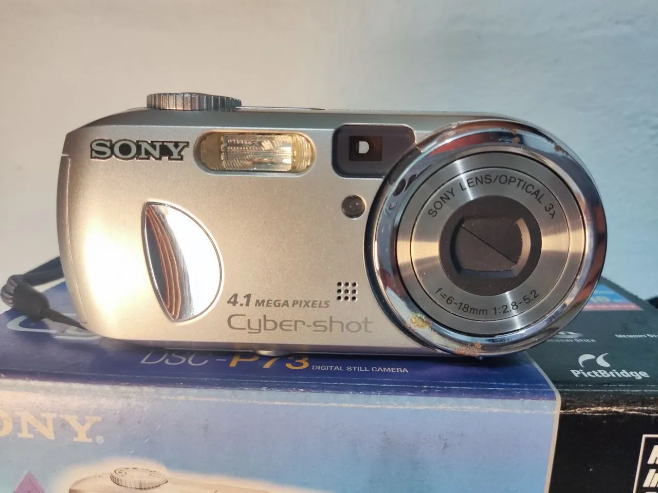 Sony Cyber-shot P73 - Câmera Digital Retro + Acessórios