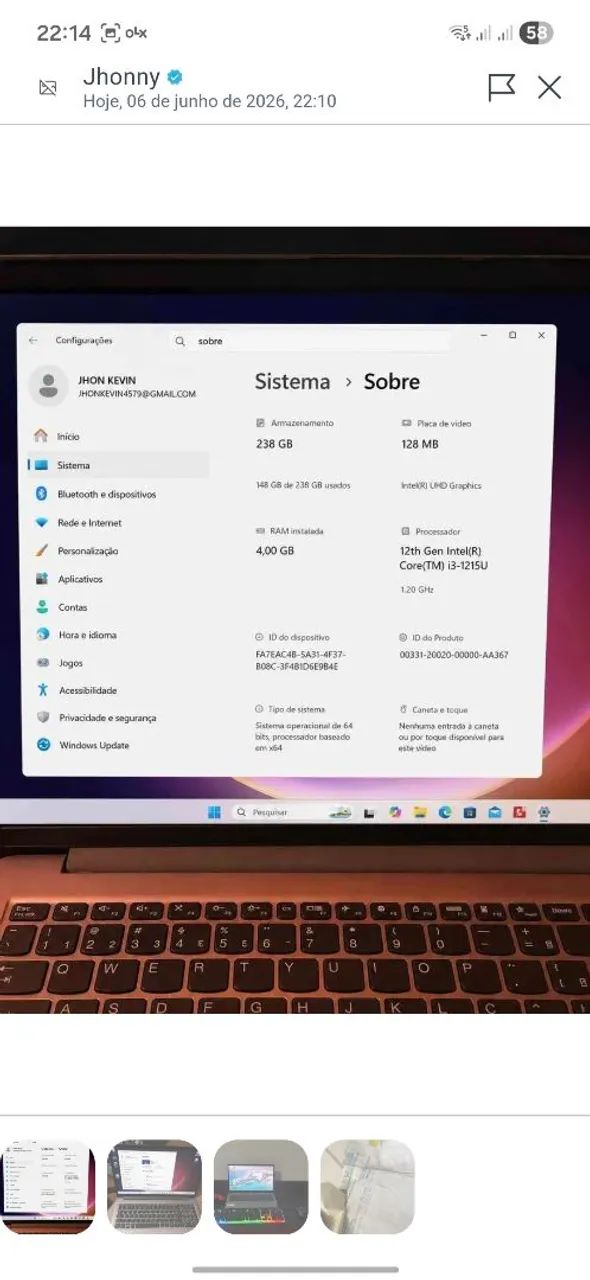 NOTEBOOK LENOVO - Foto 2