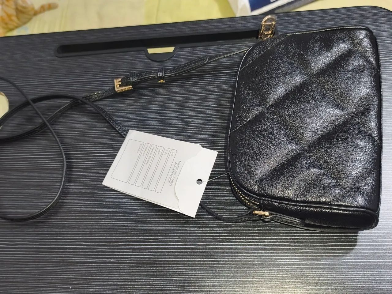 Bolsa Tiracolo Luz da Lua  Preto - Matelassê - Foto 3