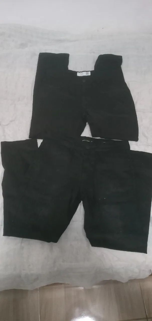 kit 2 calças preta masculina 