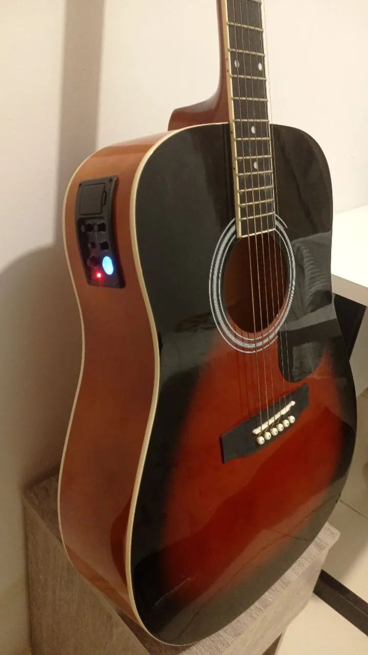 Violão Giannini GD-1 EQ 3TS - Eletroacústico (Também aceito trocas por um de nylon) - Foto 2