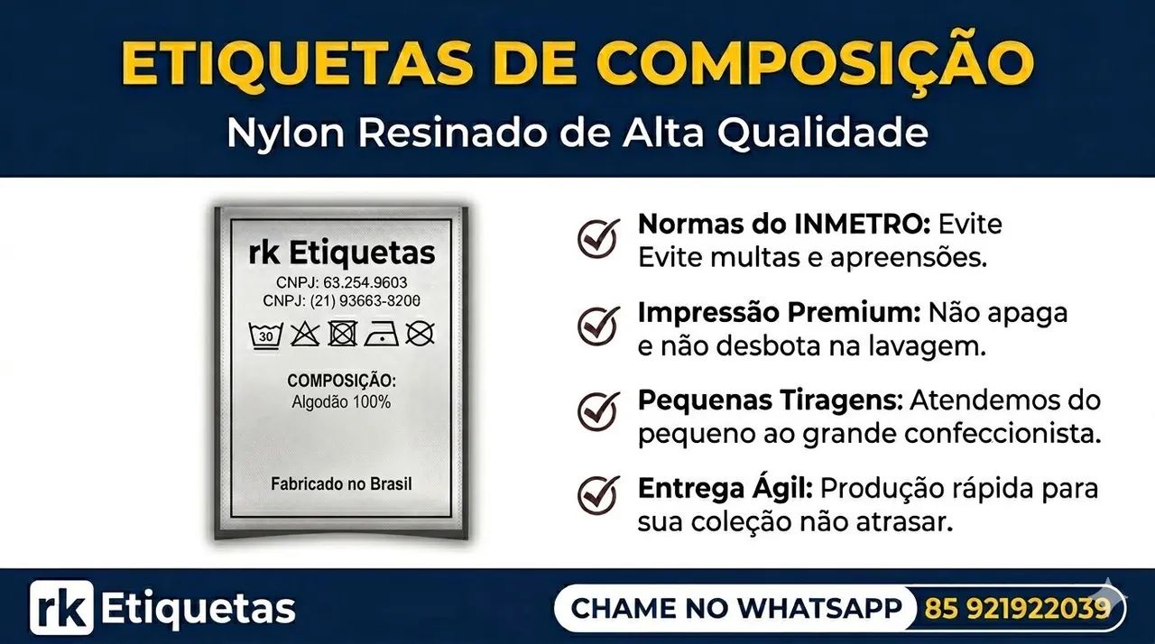 Etiquetas de composição  - Foto 3