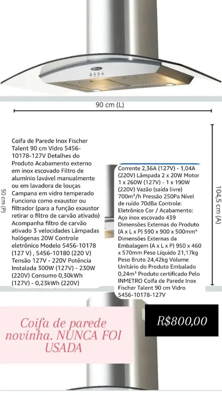 COIFA DE PAREDE - Foto 3