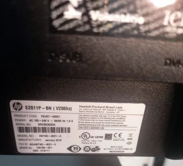 Monitor HP E2011P-BN 20? LCD VGA DVI-D - Foto 3
