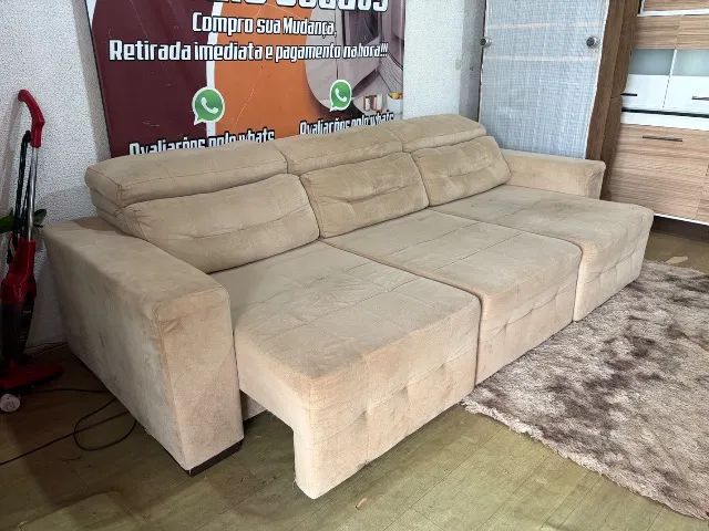 Sofa retrátil reclinável grande top top ( entrego)