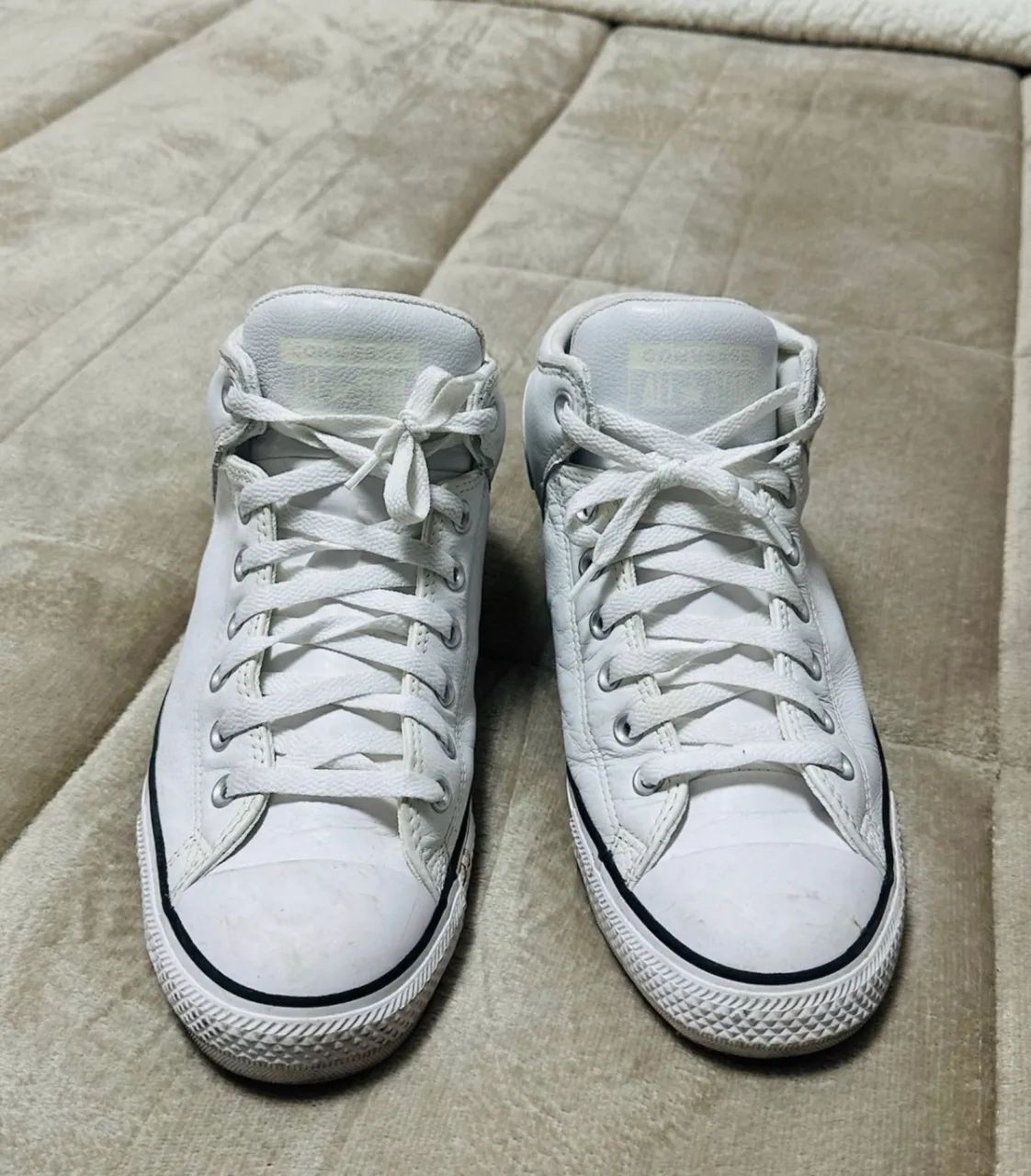 Converse All Star branco, em couro natural  - Foto 2