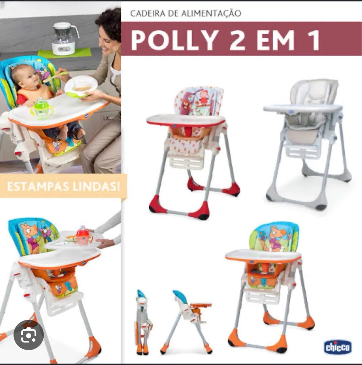 Cadeira alimentação Chicco Polly 2 Start - Foto 6