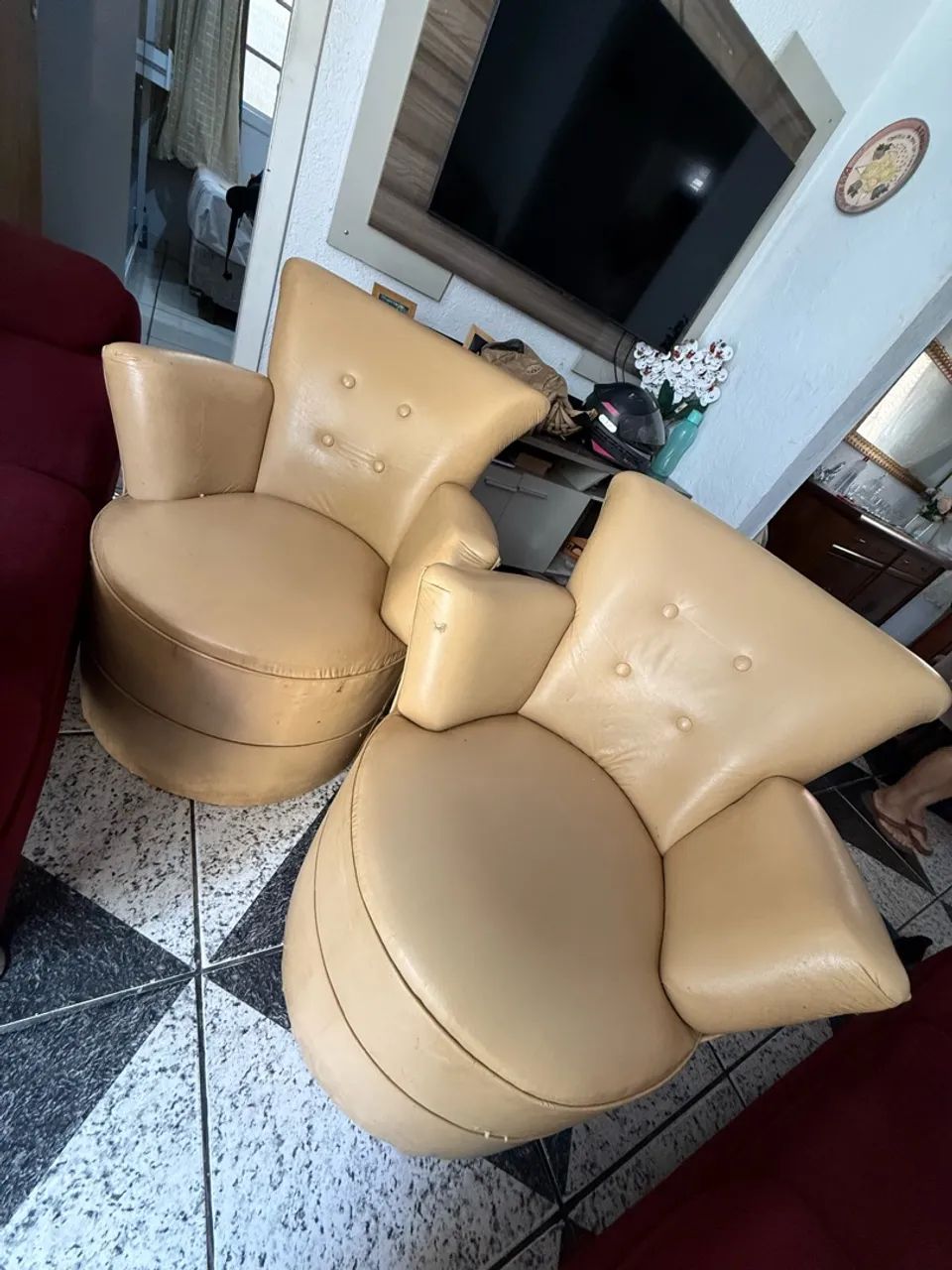 Poltronas de courino 