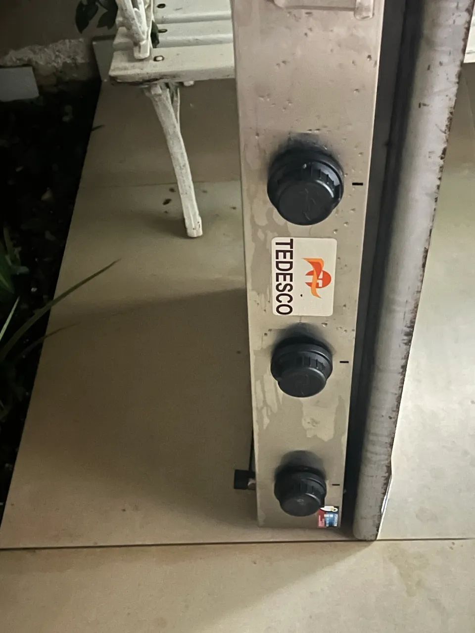 Chapa a gás Tedesco em aço 1 metro por 50 cm