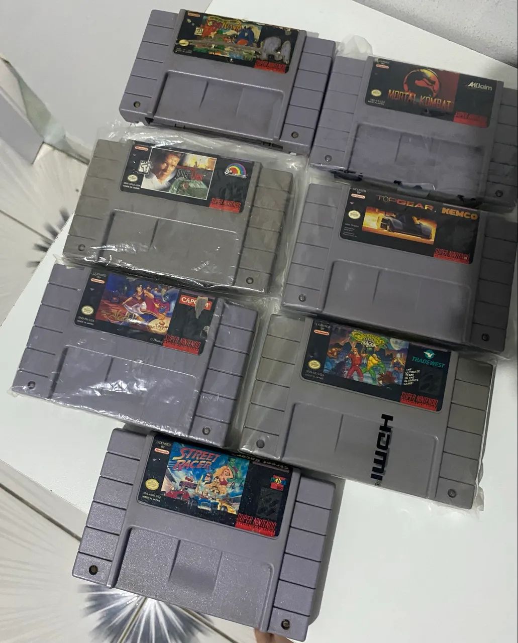 Super Nintendo fitas lote top