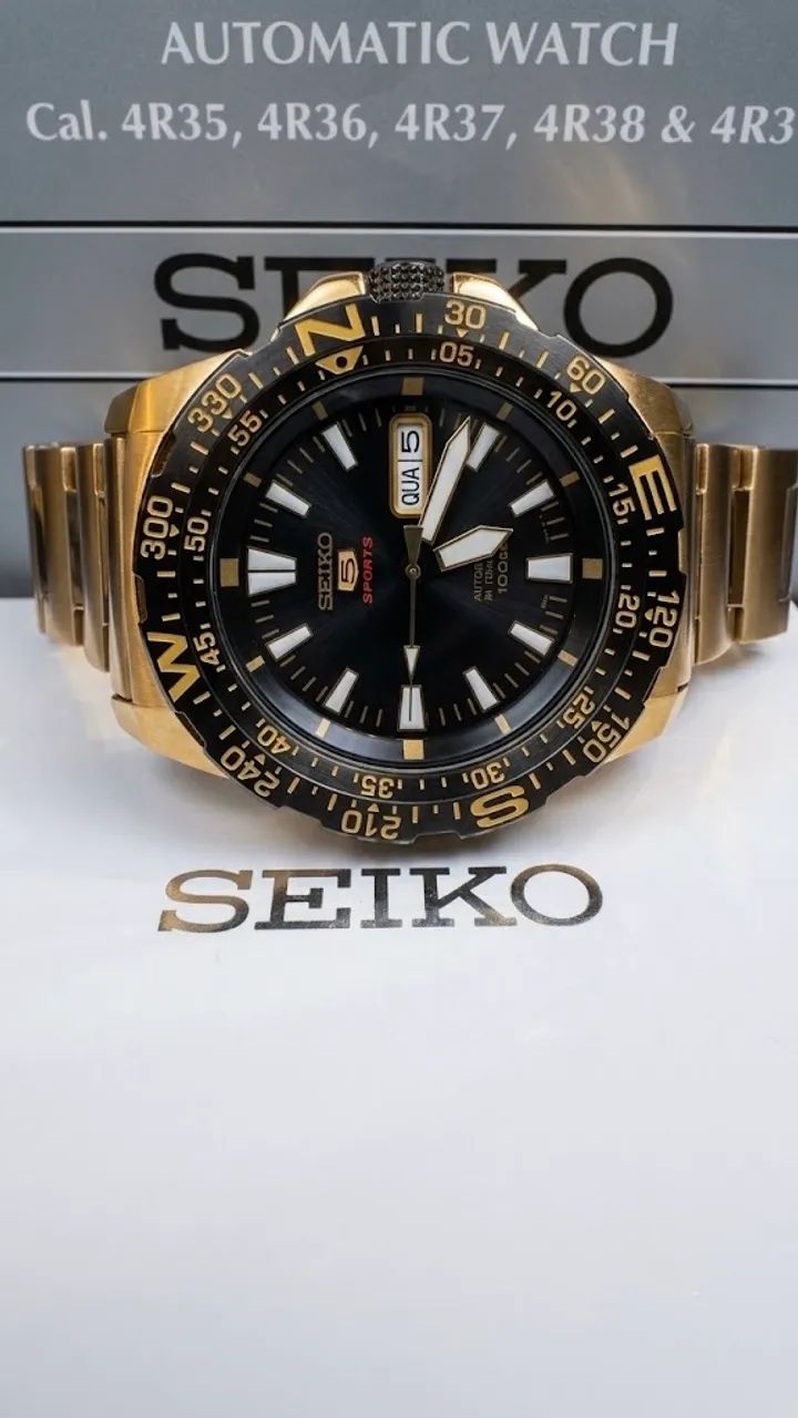 Seiko 5 automático Dourado estado de zero raríssimo  - Foto 3