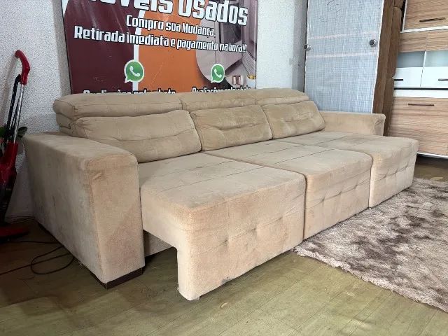 Sofa retrátil reclinável grande top top ( entrego) - Foto 3